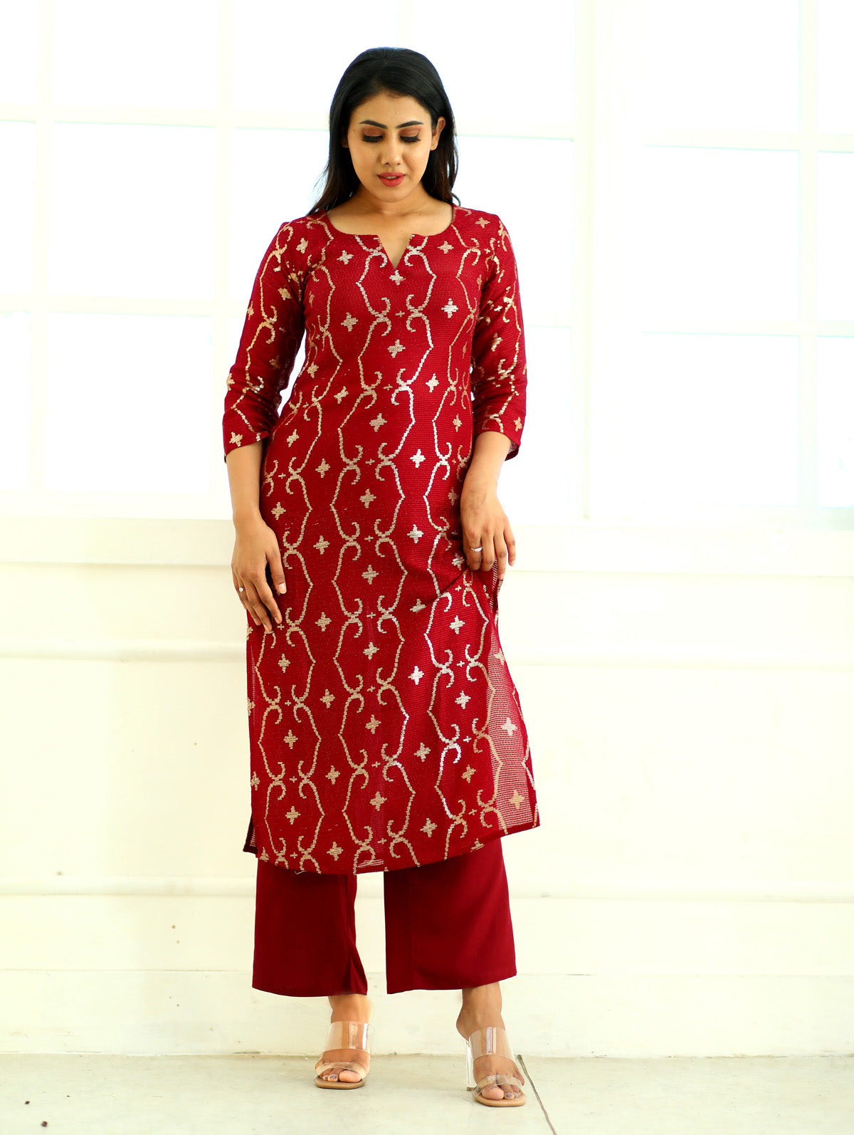 Aarna Red Georgette Kurti