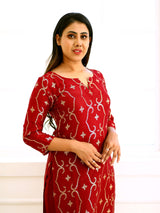 Aarna Red Georgette Kurti