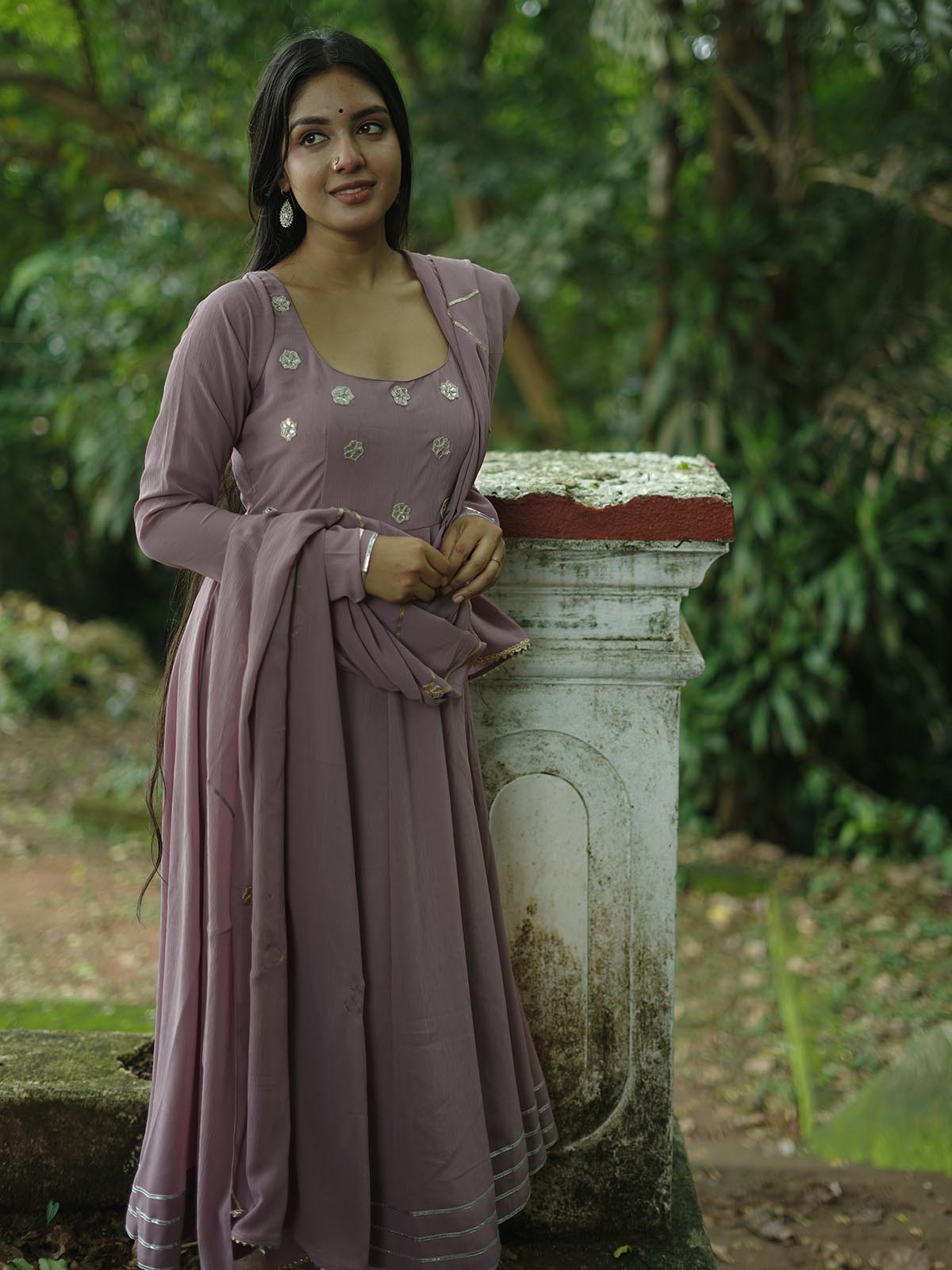 Purple Haze gotta work anarkali gown