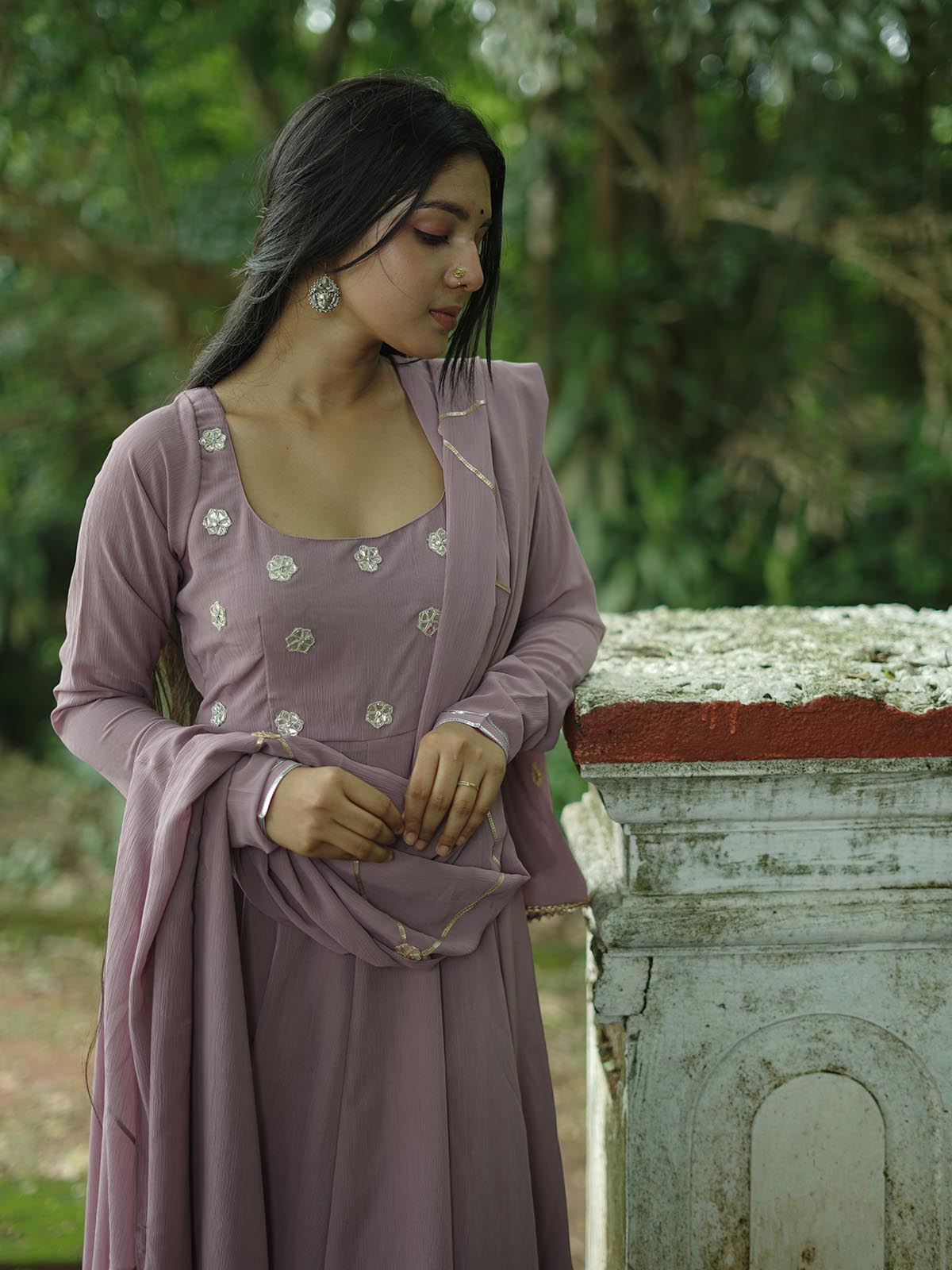Purple Haze gotta work anarkali gown