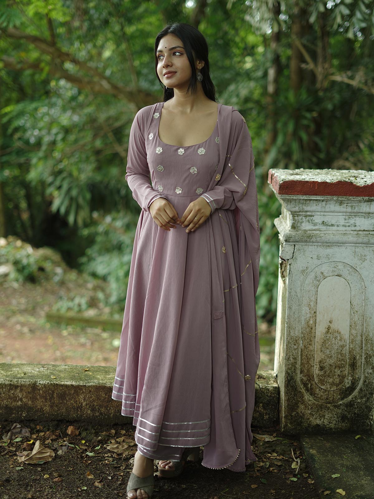 Purple Haze gotta work anarkali gown