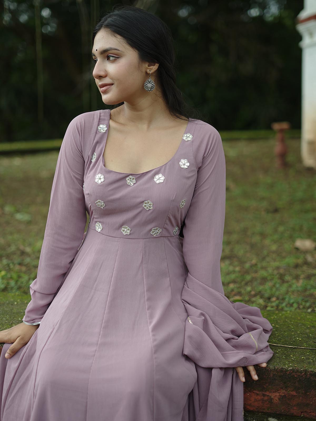 Purple Haze gotta work anarkali gown