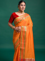 Pastel Orange Saree