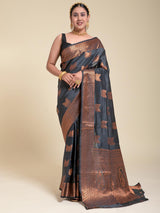 Black dahlia Saree