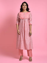 Peach Trumpet kurti-pant set