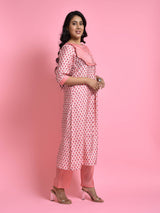 Peach Trumpet kurti-pant set