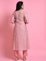 Peach Trumpet kurti-pant set