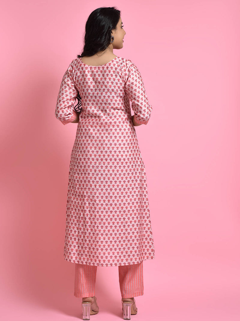 Peach Trumpet kurti-pant set