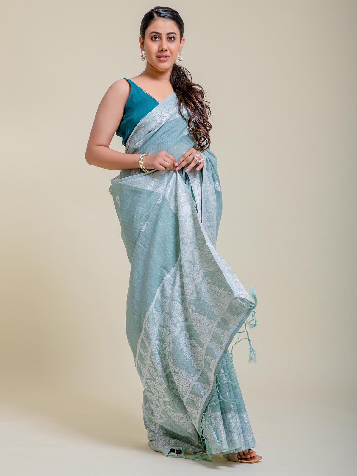 Barish Linen Cotton Saree