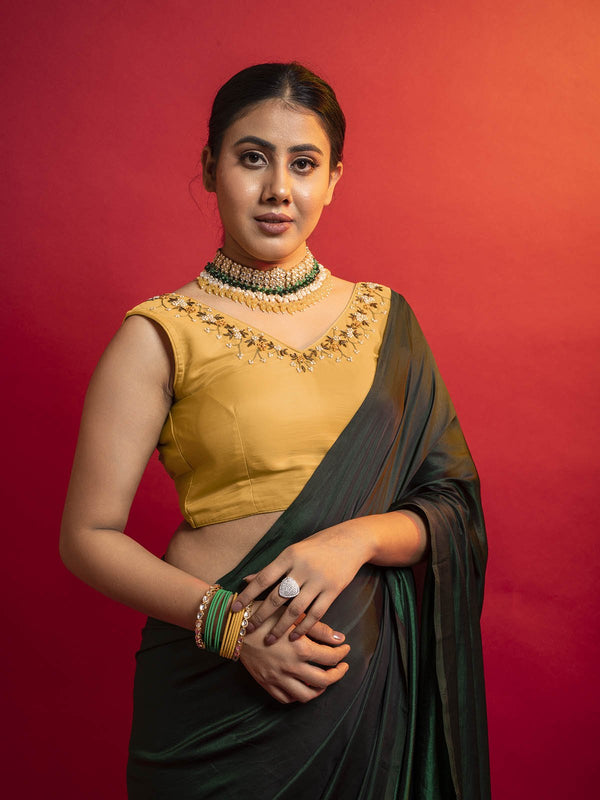 Mustard Beauty Handwork Blouse