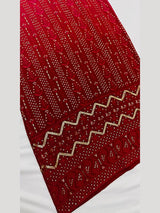 Dual Shade Red Chikankari Work Kurti