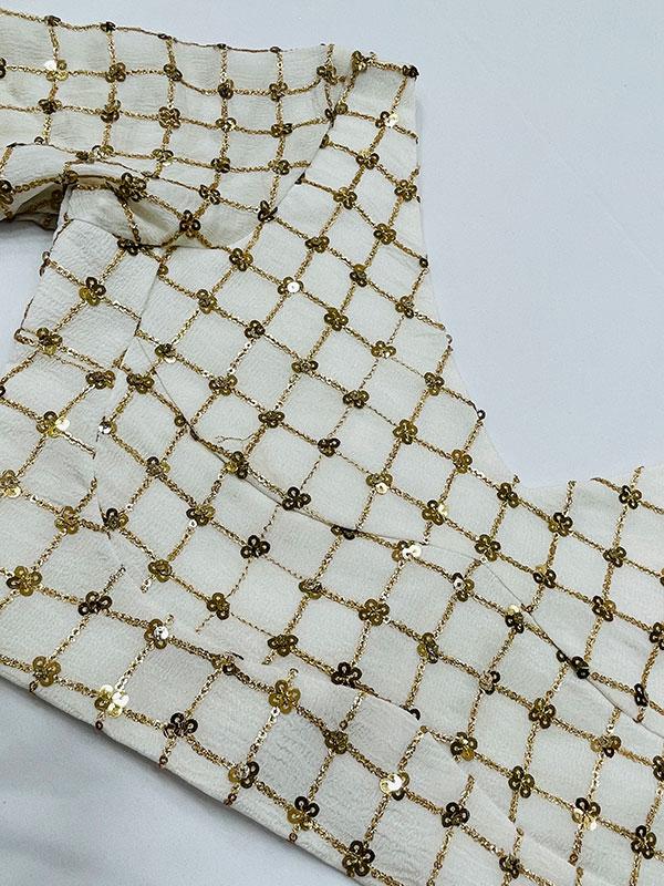 Georgette Sequin Work Blouse