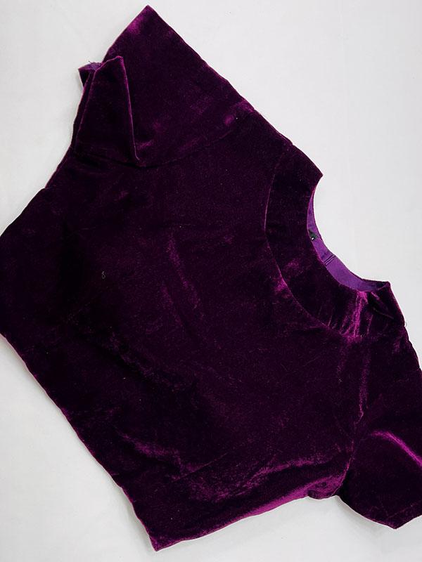 Purple Velvet Blouse