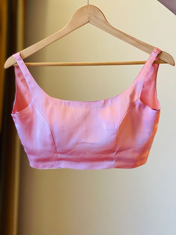 Satin Peach Blouse
