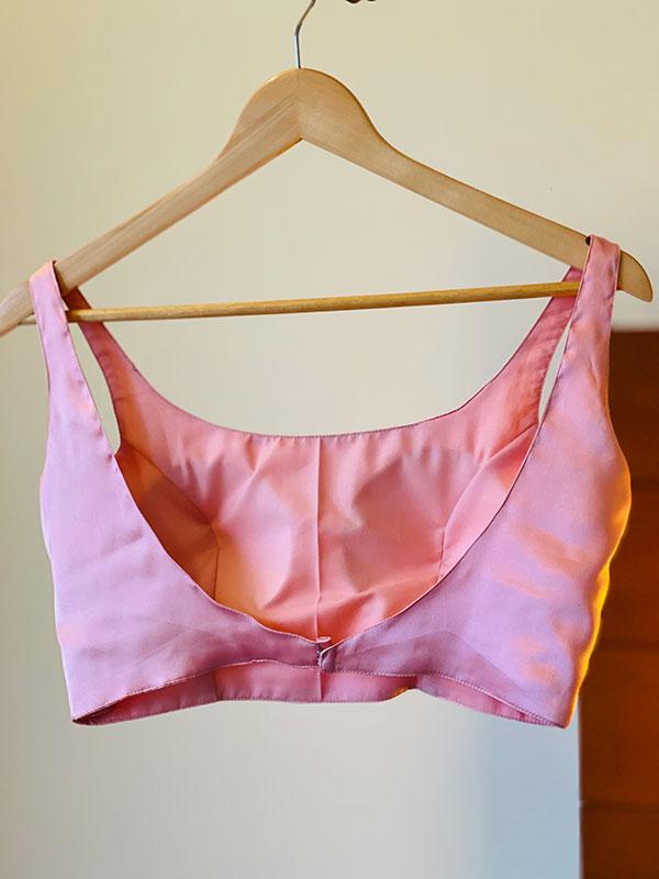 Satin Peach Blouse