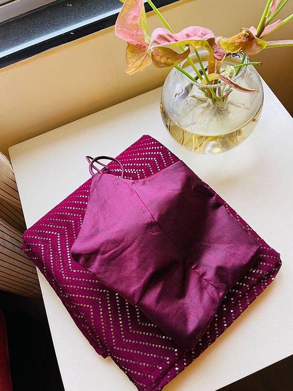 Satin Wine Blouse