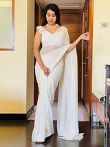 A Dash Of White saree