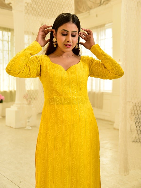 Mustard Yellow Kurta Set