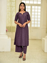 Grape Kurti-Pant Set