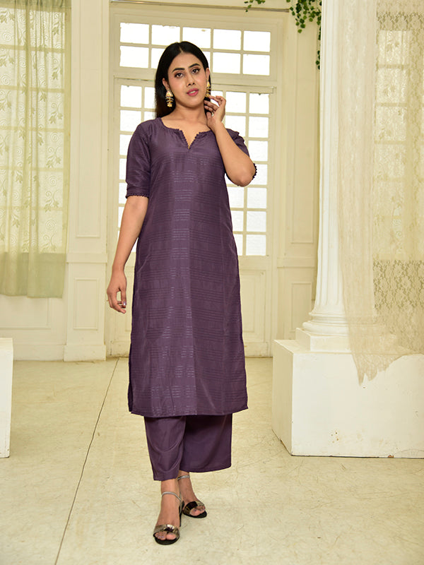 Grape Kurti-Pant Set