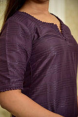 Grape Kurti-Pant Set