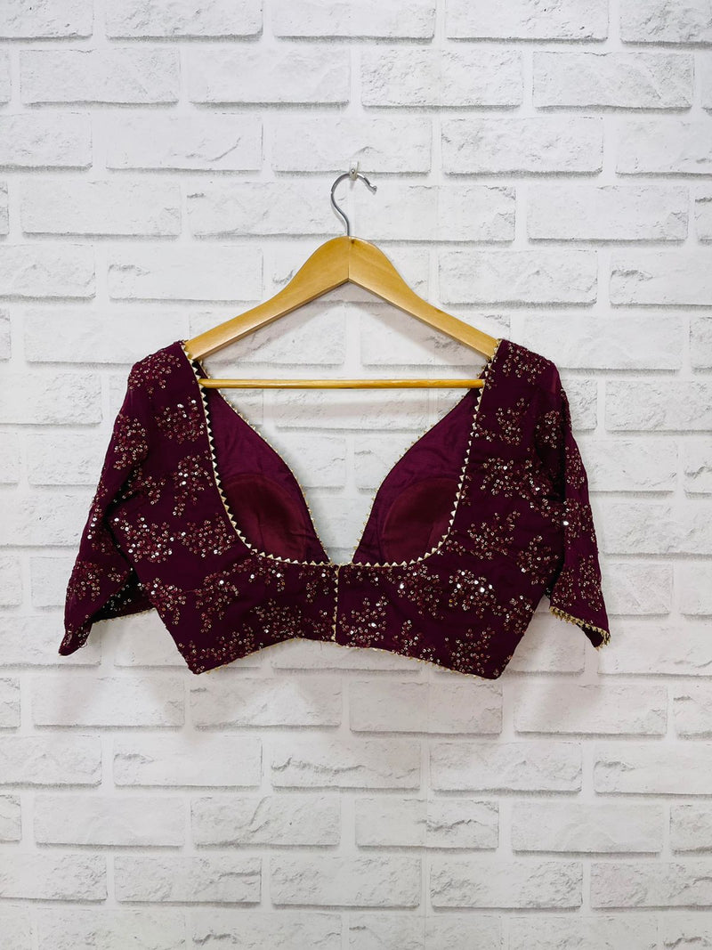 Maroon Cluster Blouse