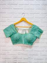 Dual Shade Green Blouse