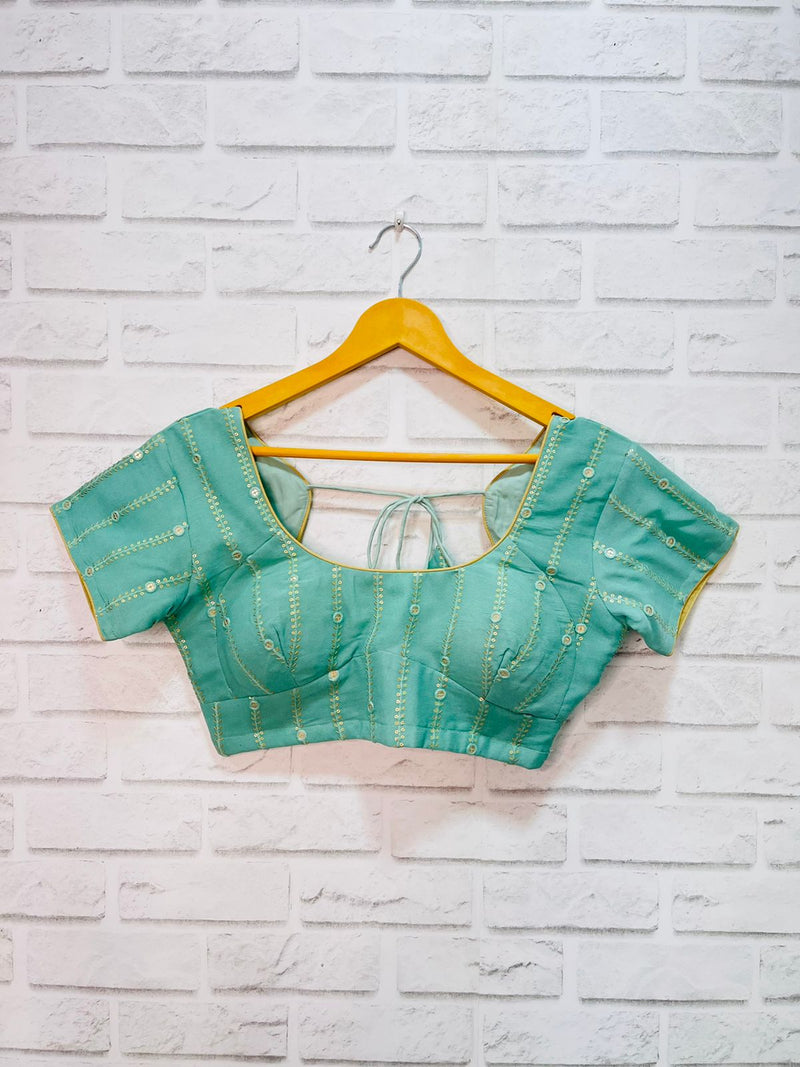 Dual Shade Green Blouse