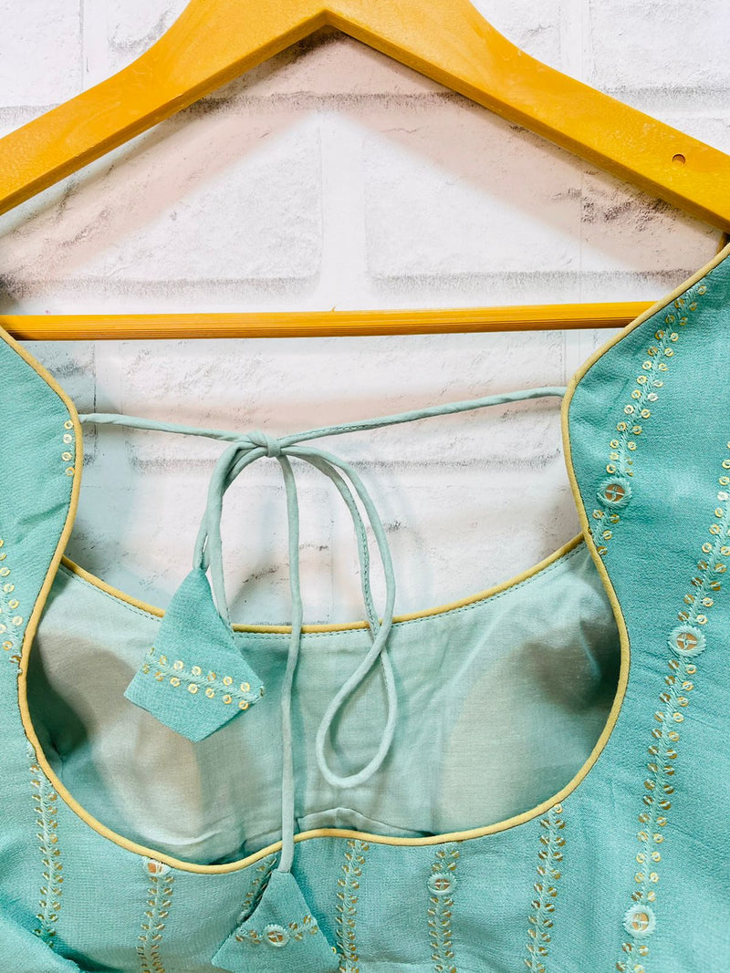 Dual Shade Green Blouse