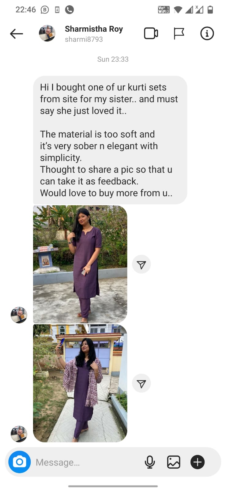 Grape Kurti-Pant Set