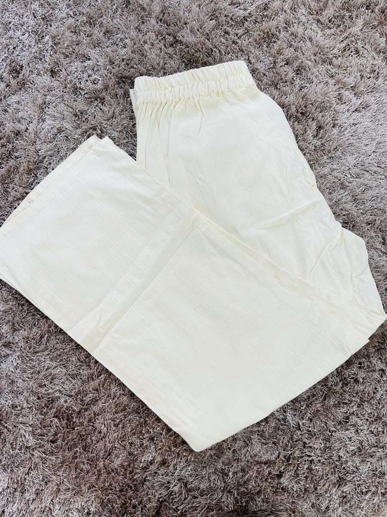 Offwhite Lycra Narrow Pant