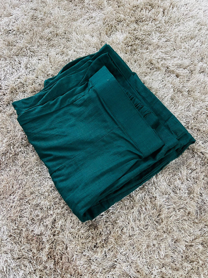 Dark Green Lycra Narrow Pant