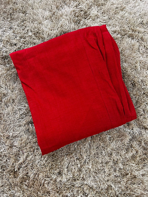 Red Lycra Narrow Pant