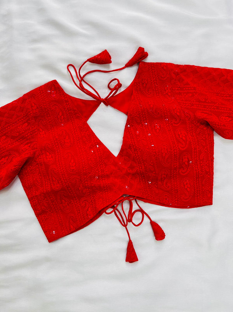 Crimson Red Blouse