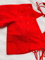 Crimson Red Blouse