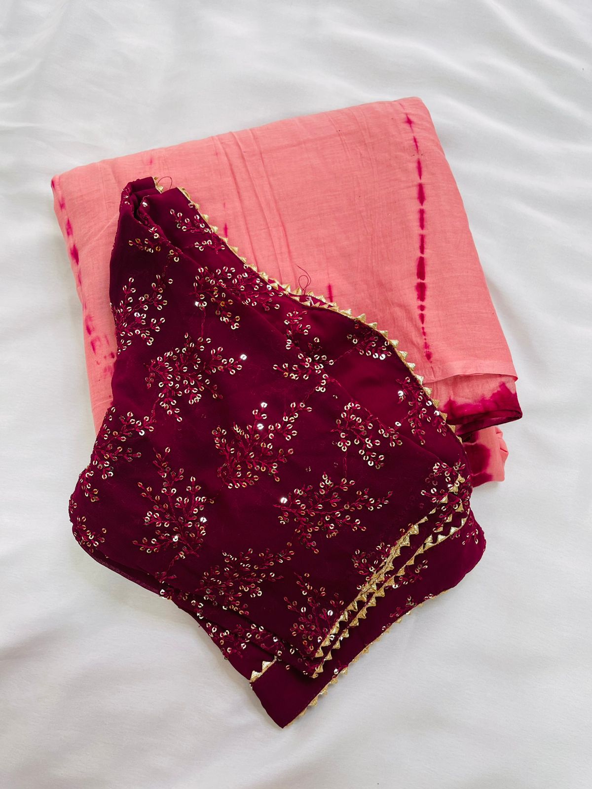 Bleeding Marron Saree