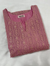 Peach Flower Kurti