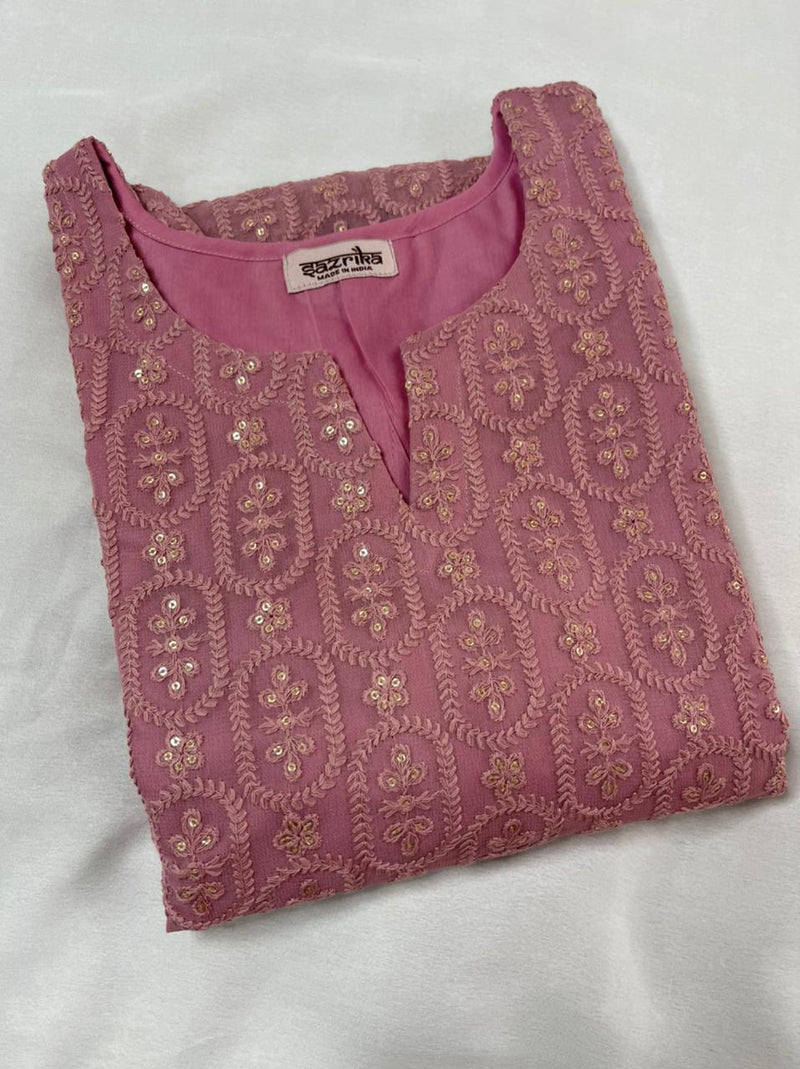 Peach Flower Kurti