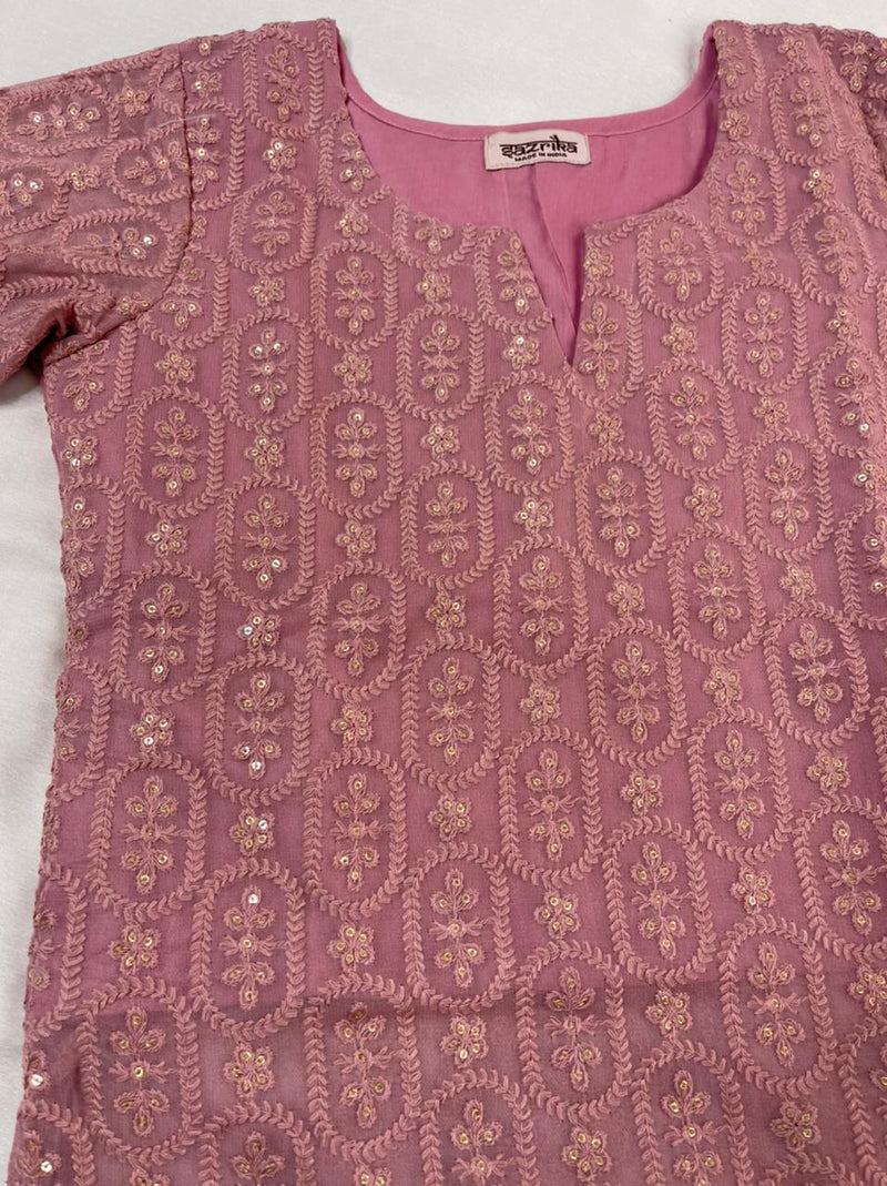 Peach Flower Kurti