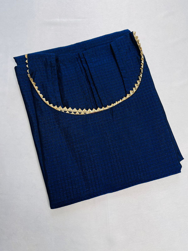 Navy Blue Cotton Flex Kurti