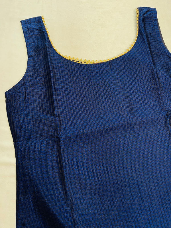 Navy Blue Cotton Flex Kurti