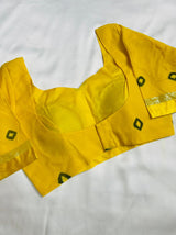 Yellow Sleeves bandhani Blouse