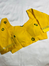 Yellow Sleeves bandhani Blouse