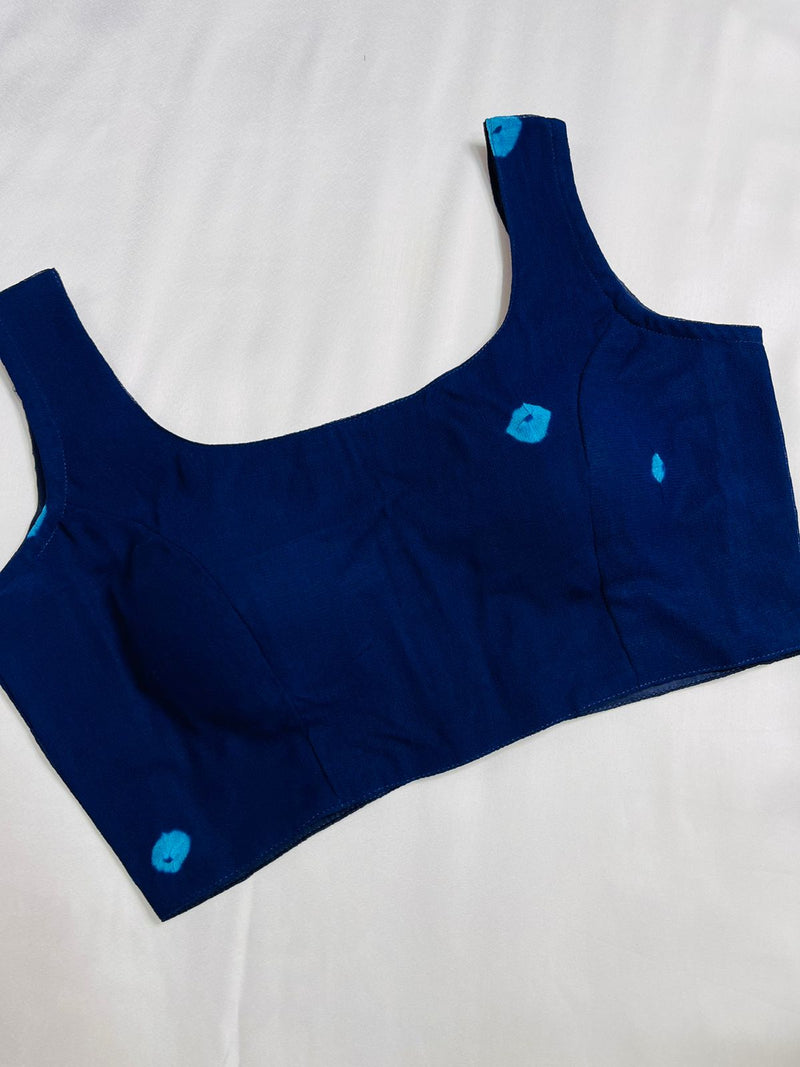 Navy Blue Bandhani Blousse