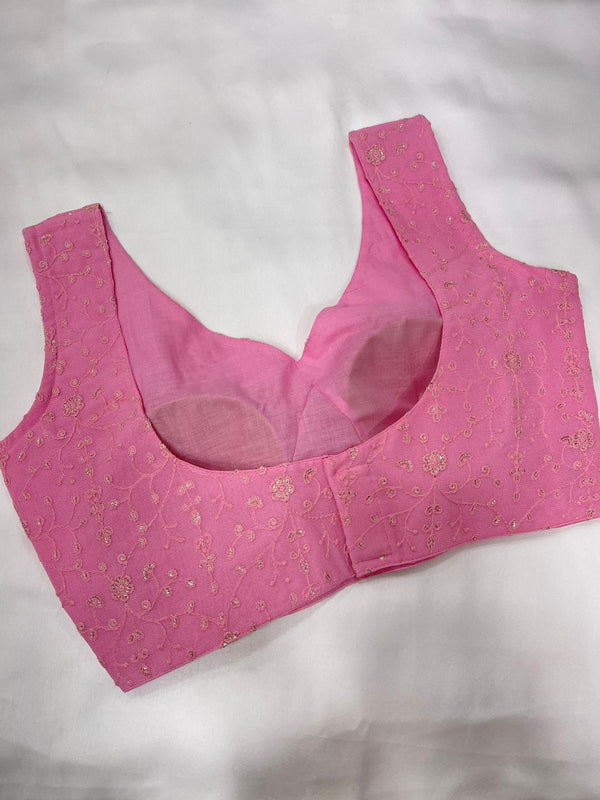 Baby Pink Viscose Georgette Blouse