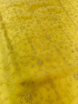 Butter Yellow Viscose georgette Straight Kurti