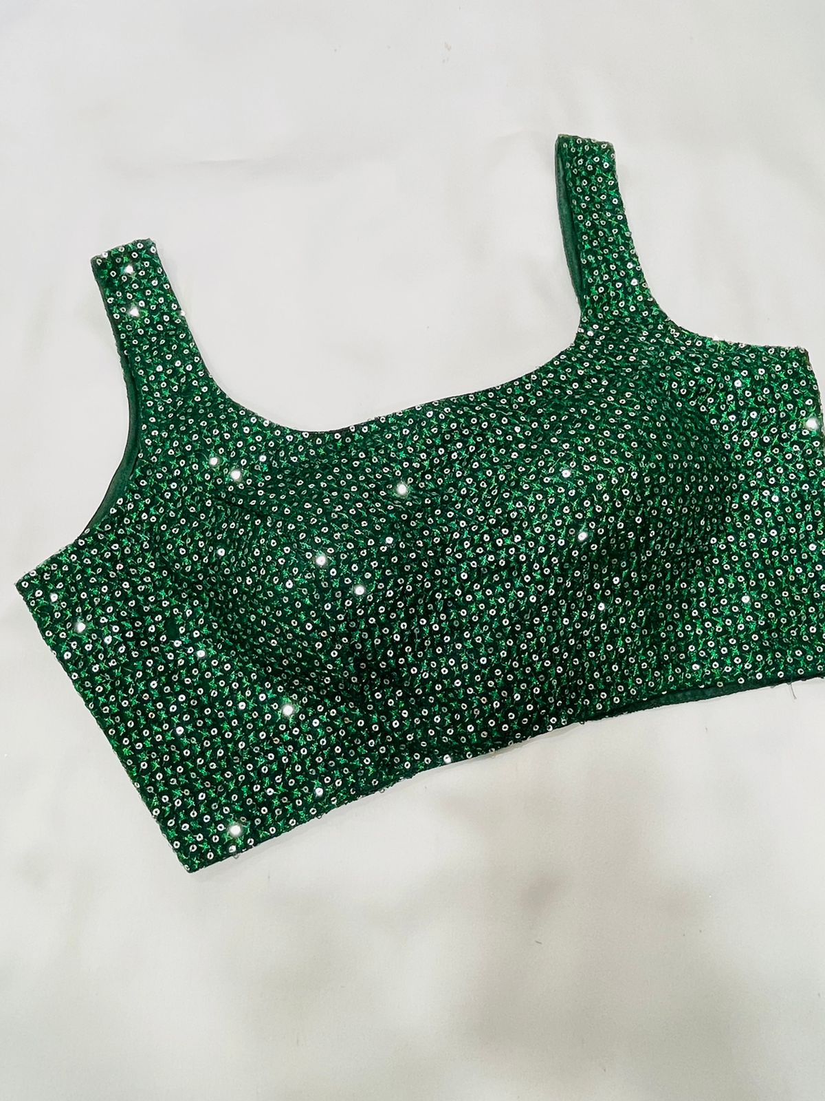 Green Sequin Blouse
