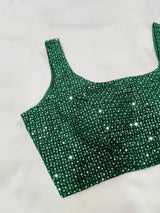 Green Sequin Blouse