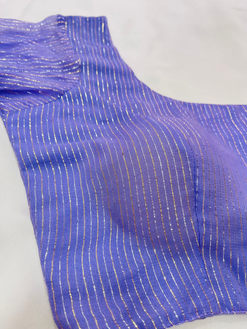 Purple Sleeves Georgette Blouse