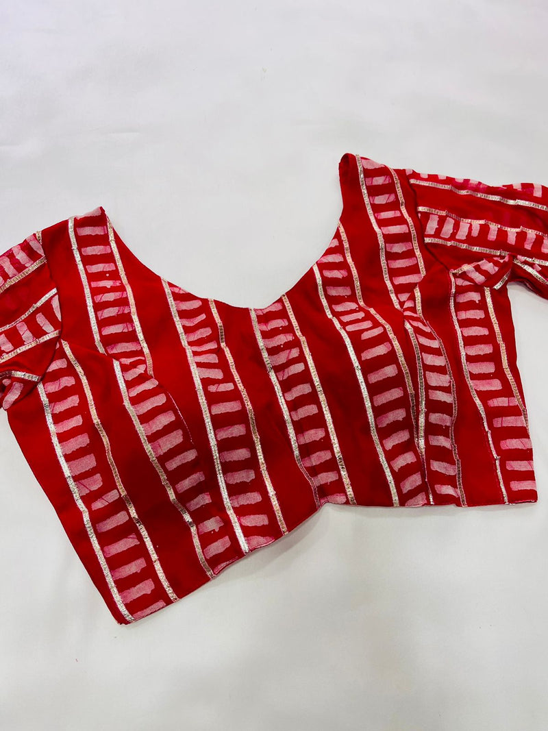 Red Georgette Blouse